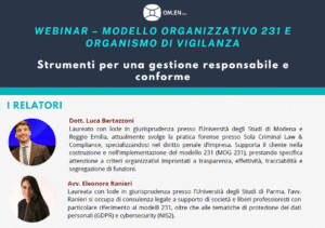 webinar 24 ottobre modello organizzativo 231 e organismo di vigilanza