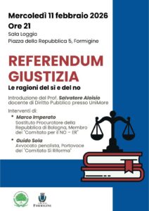 EVENTO 11 FEBBRAIO REFERENDUM GIUSTIZIA LE RAGIONI DEL SI E DEL NO