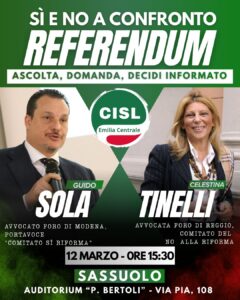 EVENTO 12 MARZO REFERENDUM, SI E NO A CONFRONTO