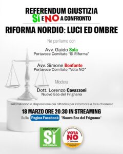 EVENTO 18 MARZO REFERENDUM, SI E NO A CONFRONTO