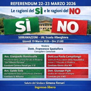 EVENTO 19 MARZO REFERENDUM, LE RAGIONI DEL SI E LE RAGIONI DEL NO