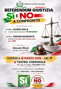 EVENTO 8 MARZO REFERENDUM GIUSTIZIA, SI E NO A CONFRONTO