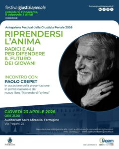 FESTIVAL DELLA GIUSTIZIA PENALE 2026 TORNA PAOLO CREPET