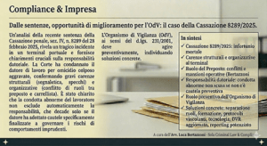 Quando la sentenza diventa oppurtunità di miglioramento-il ruolo dell'odv